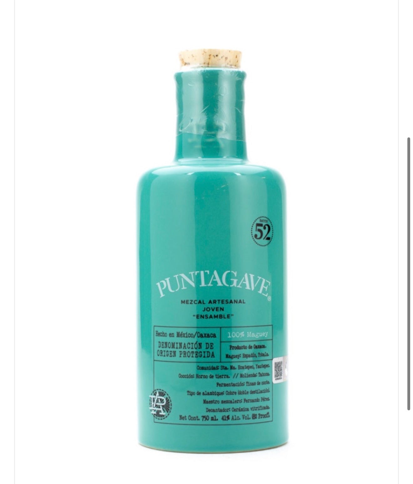 Puntagave Mezcal Joven Ensamble Ceramic 750 Ml 41%