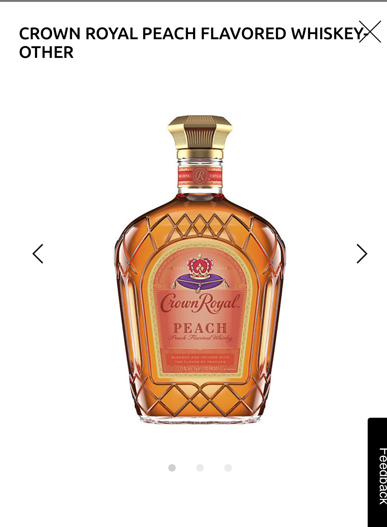 Crown Royal Peach Flavored Whiskey-Other 70