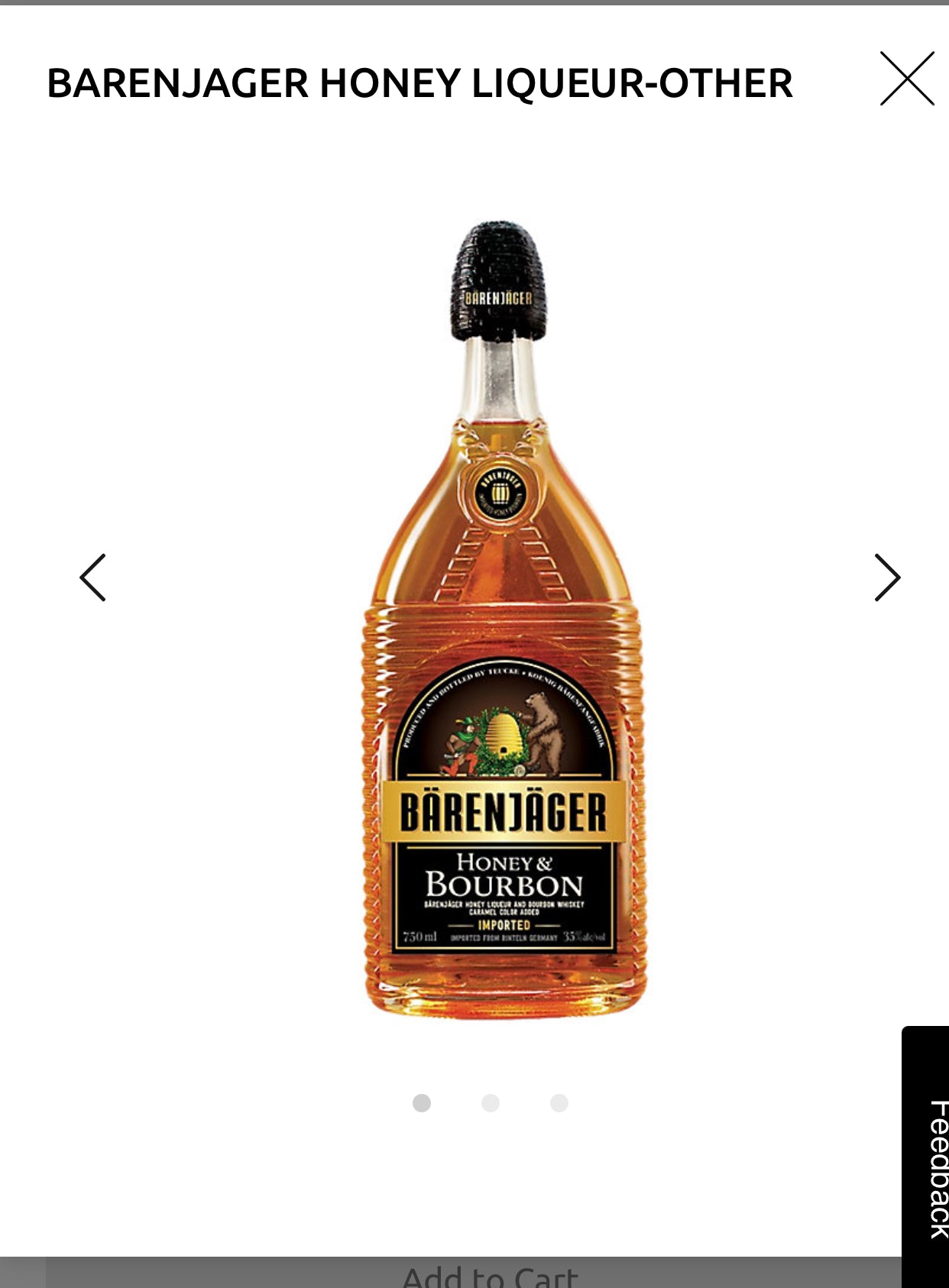 Barenjager Honey Liqueur 70