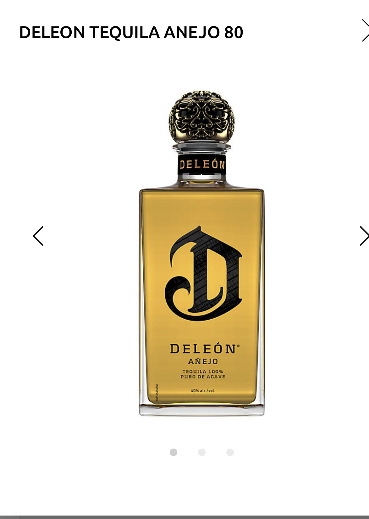 Deleon Tequila Anejo 80