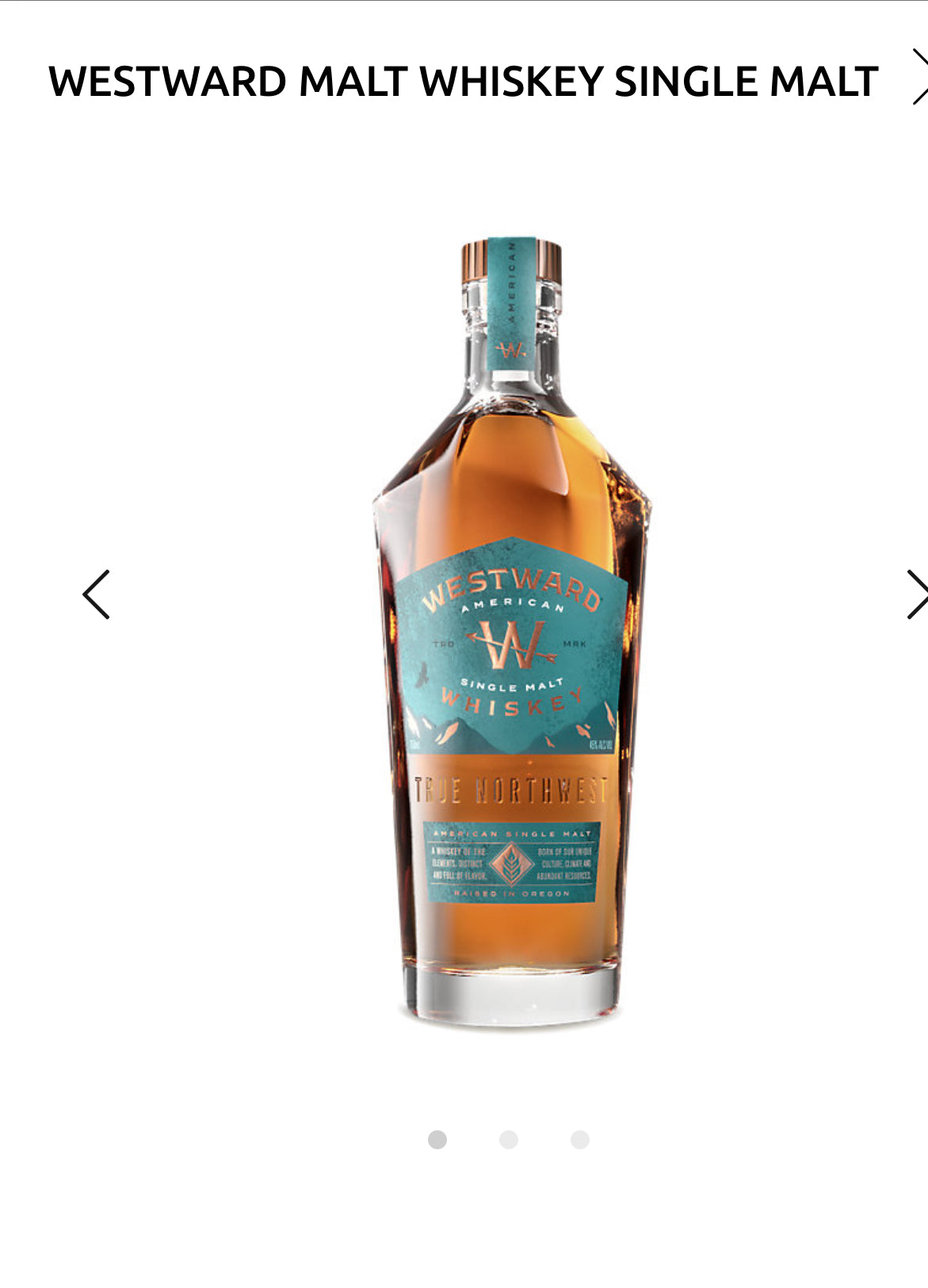 Westward American Single Malt Whiskey 90 W/ Cannister