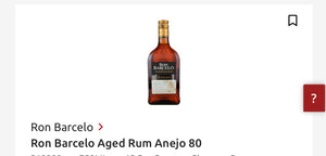 Ron Barcelo Aged Rum Anejo 80