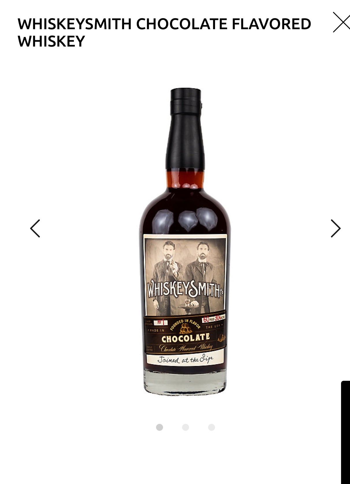 WHISKEYSMITH CHOCOLATE FLAVORED WHISKEY