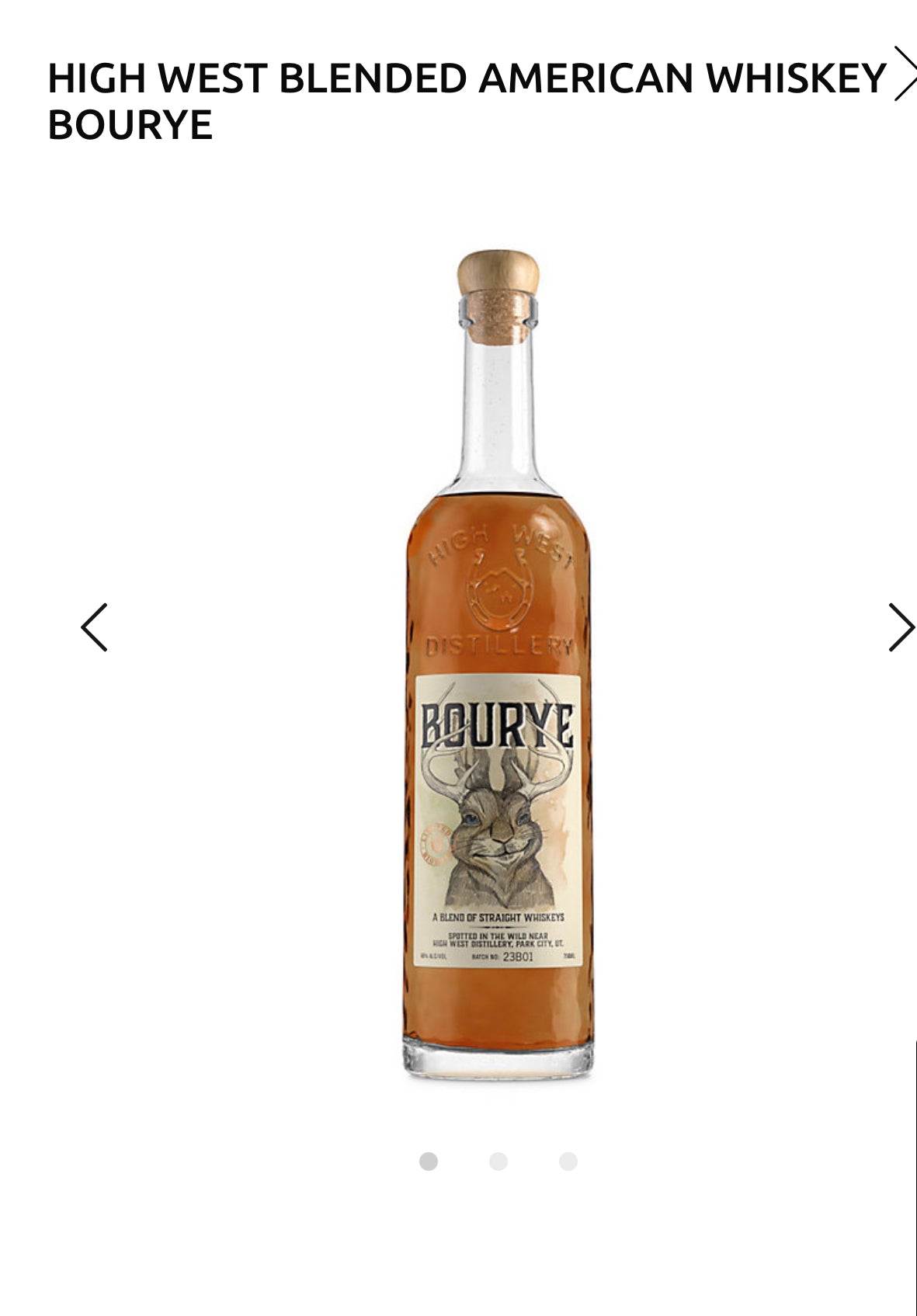 High West Blended Whiskey Bourye 92