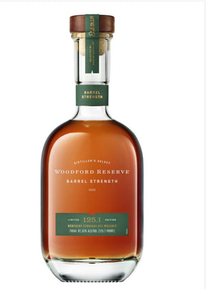Woodford Reserve Barrel Strength Rye Whiskey 125.1 Proof