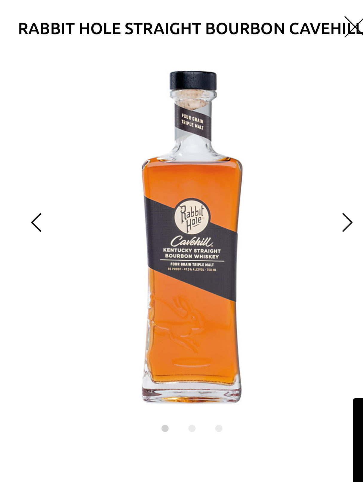 Rabbit Hole Straight Bourbon Cavehill 95