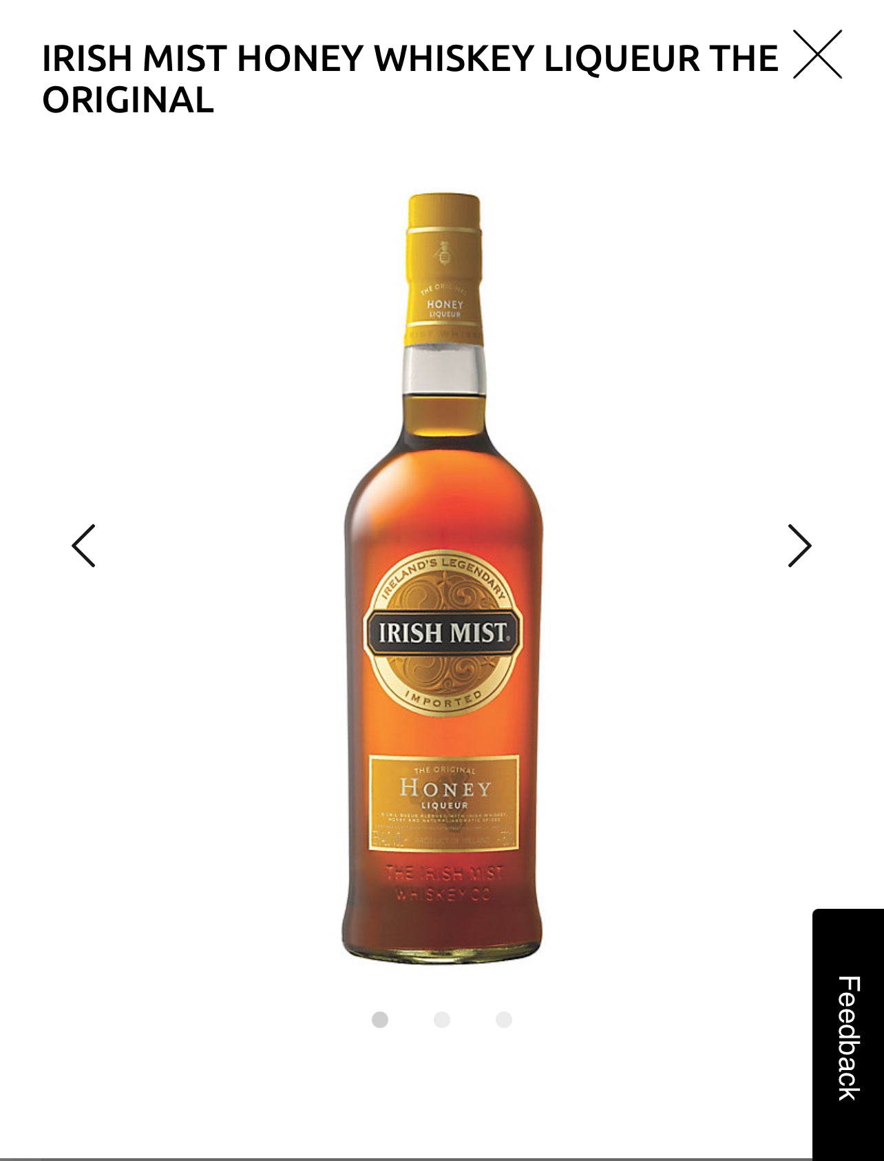 Irish Mist Honey Whiskey Liqueur The Original 70