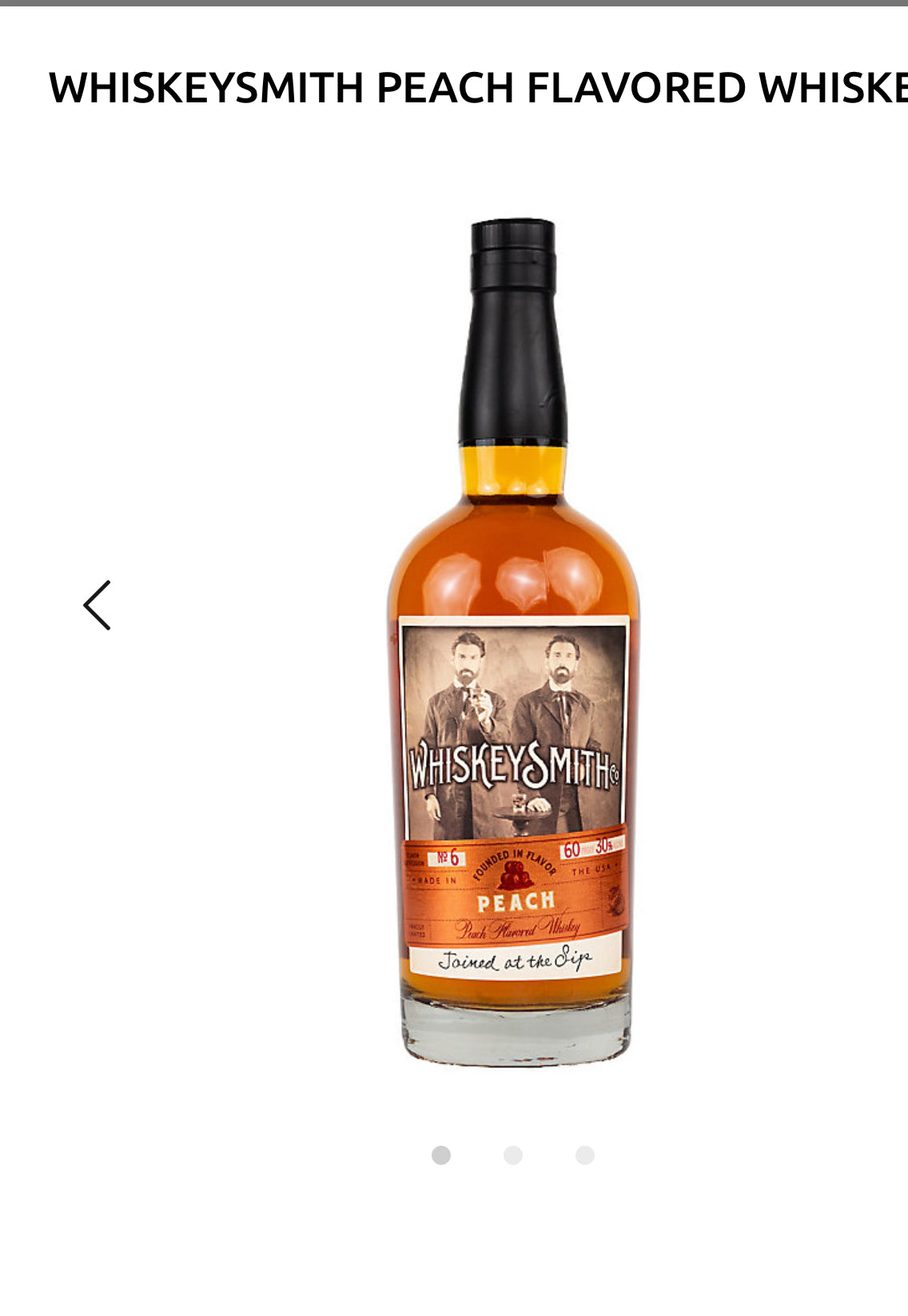 Whiskeysmith Peach Flavored Whiskey 60
