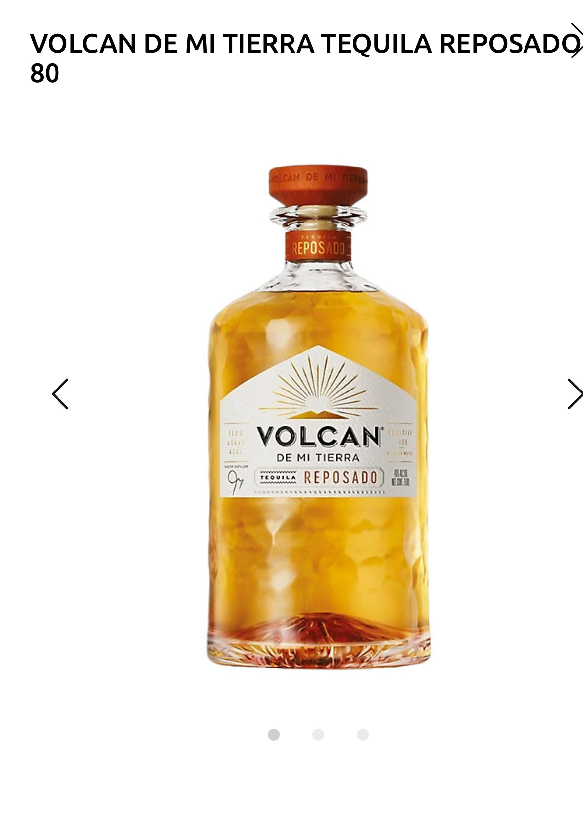 Volcan De Mi Tierra Tequila Reposado 80