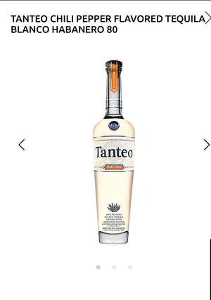 Tanteo Tequila Blanco Habanero Peppers