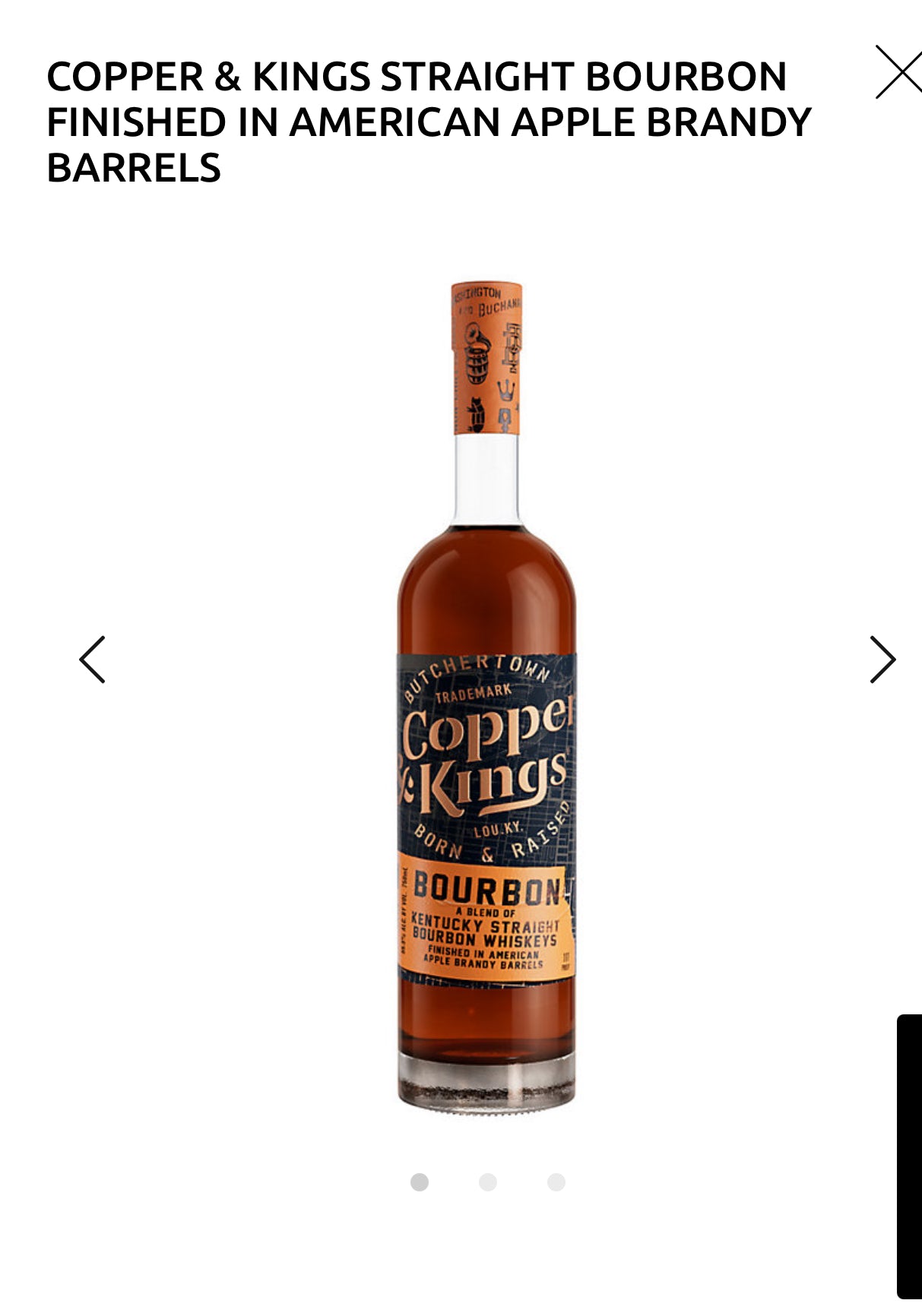 Copper & Kings Straight Bourbon Finished In American Apple Brandy Barrels 111