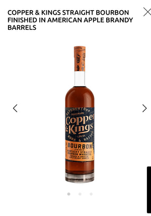 Copper & Kings Straight Bourbon Finished In American Apple Brandy Barrels 111