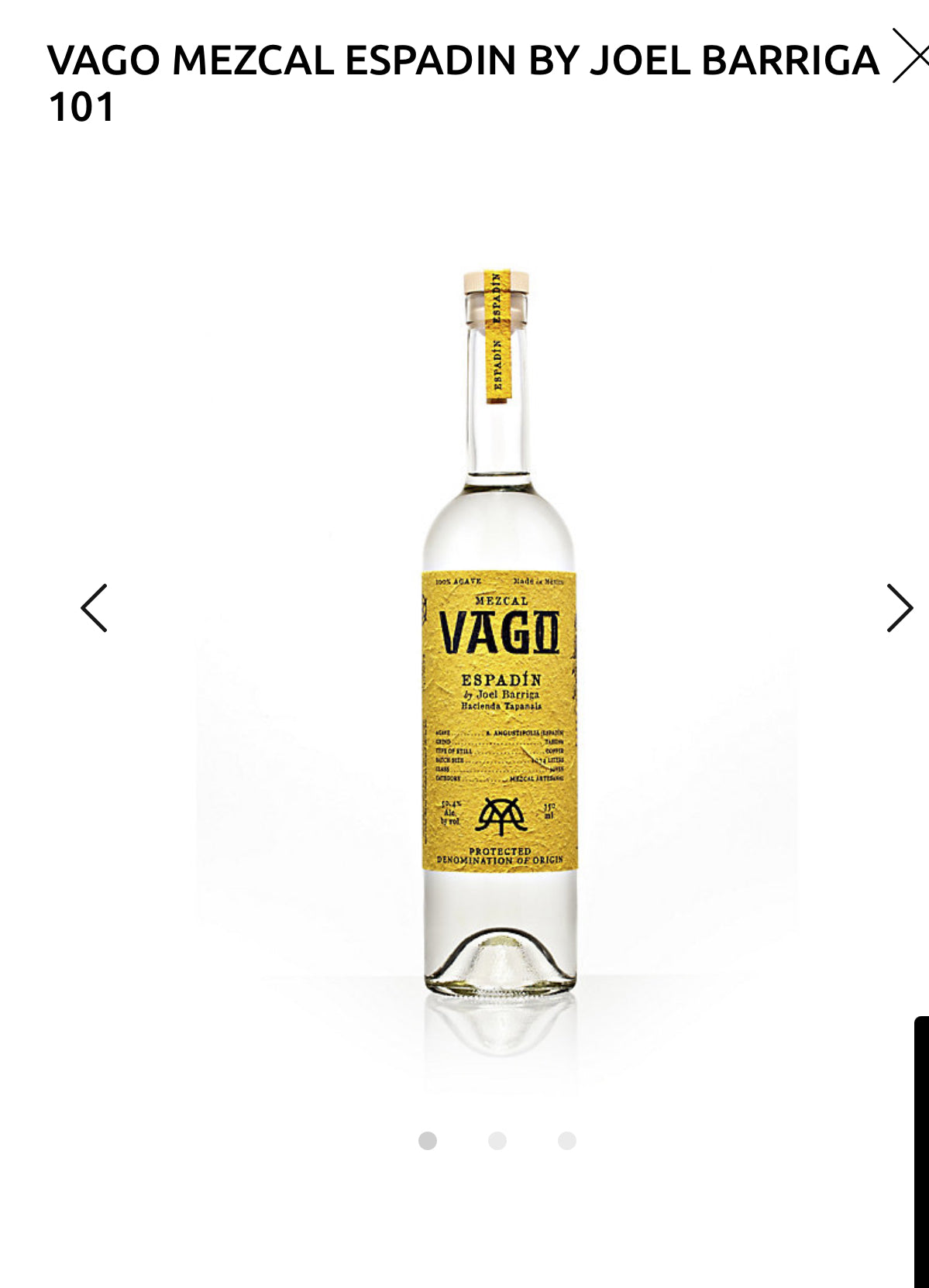 Vago Mezcal Espadin By Joel Barriga