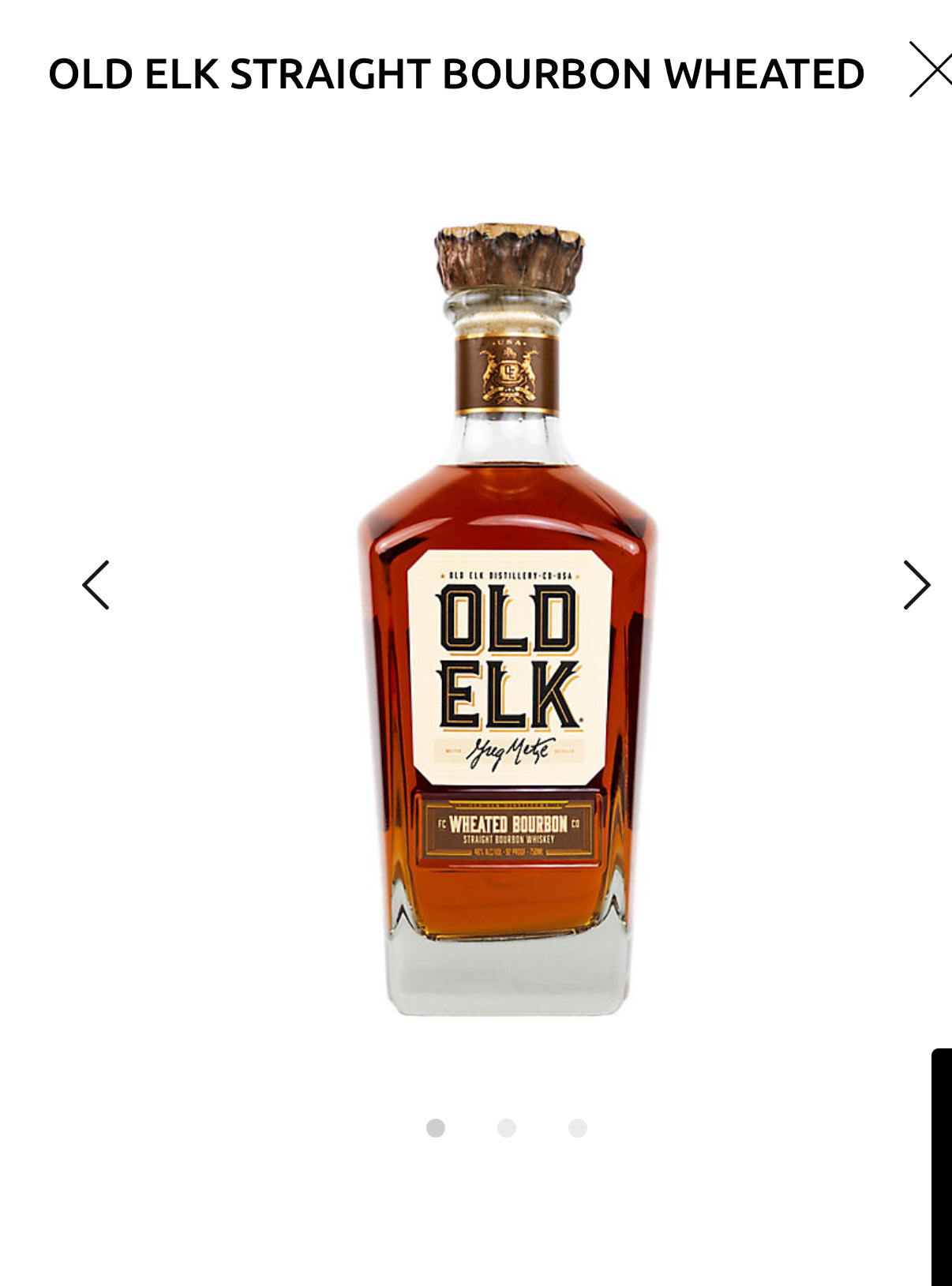 Old Elk Straight Bourbon Wheated 5 Yr 92