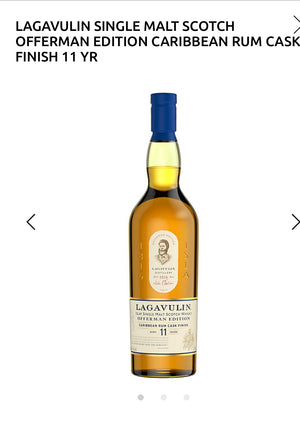 Lagavulin Single Malt Scotch Offerman Edition Caribbean Rum Cask Finish 11 Yr 92
