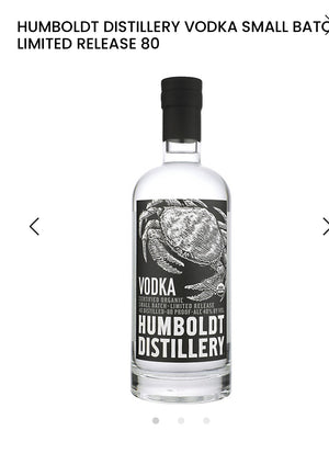 Humboldt Distillery Vodka Small Batch Limited Release 80