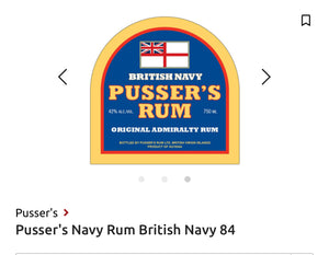 Pusser's Navy Rum British Navy 84