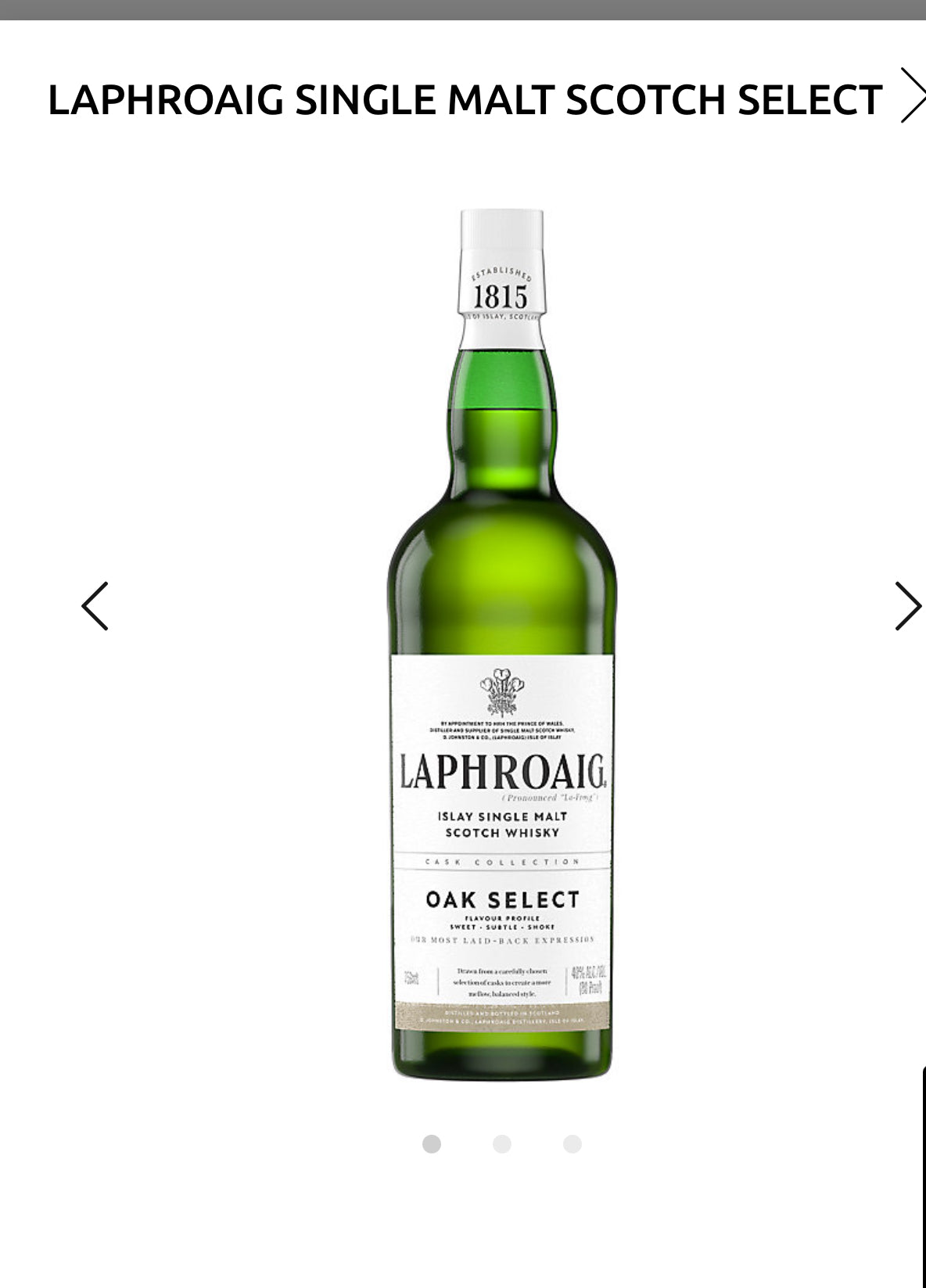 Laphroaig Single Malt Scotch Select 80