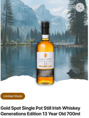 Gold Spot Single Pot Still Irish Whiskey Generations Edition 13 Yr 92