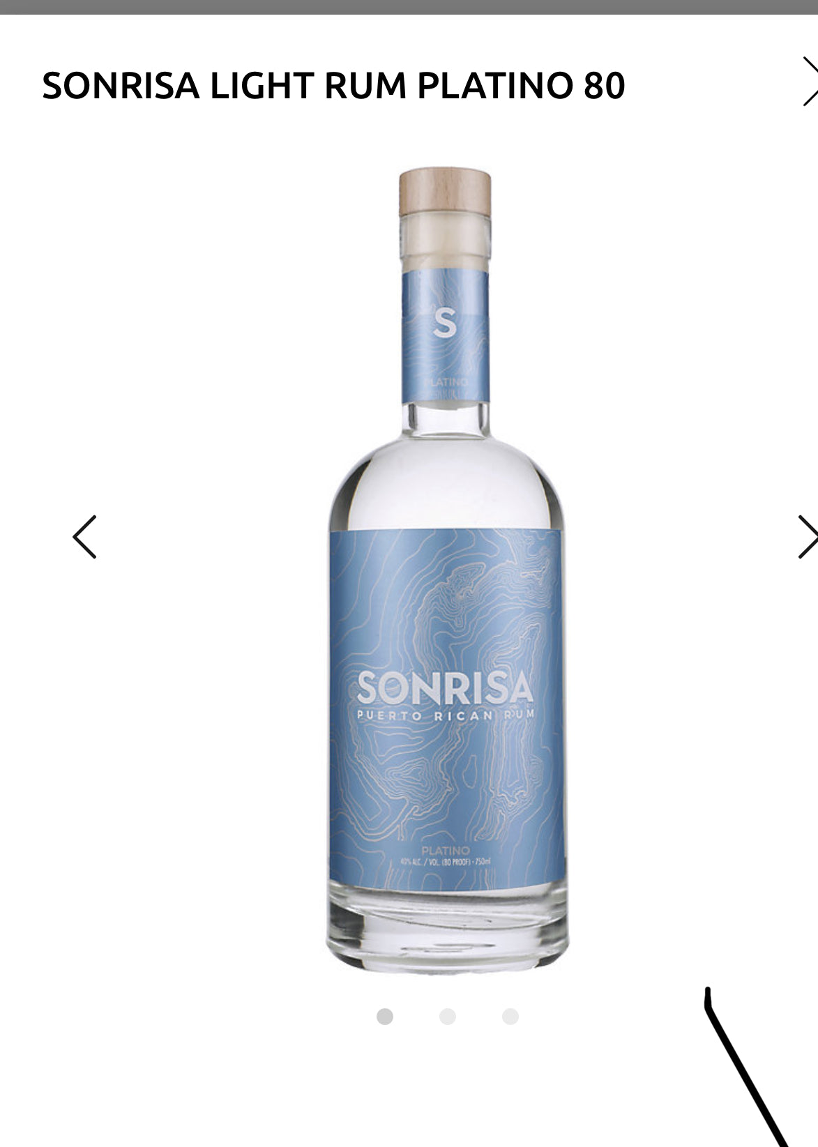 Sonrisa Light Rum Platino 80