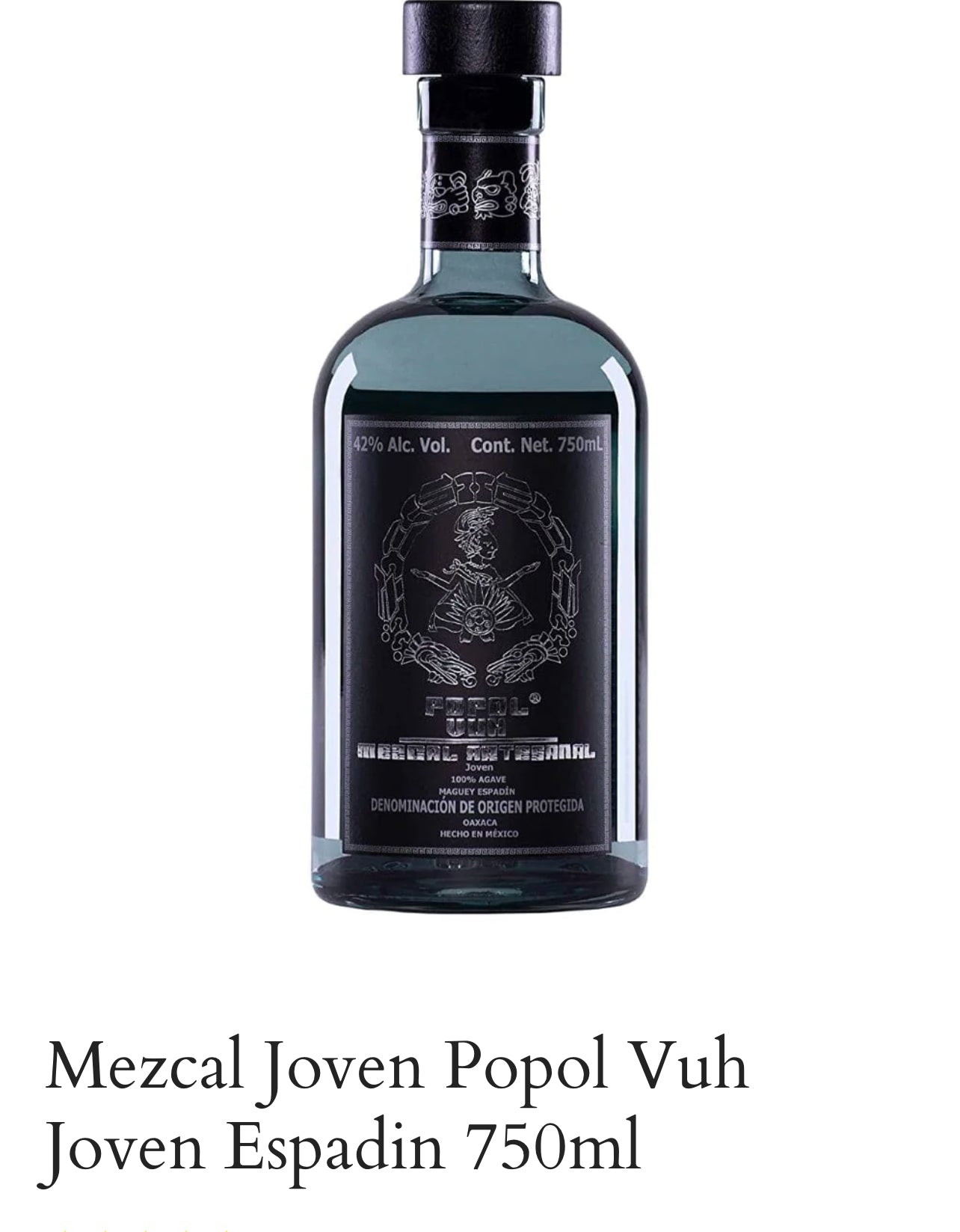 Popol Uuh Joven Espadin Mezcal