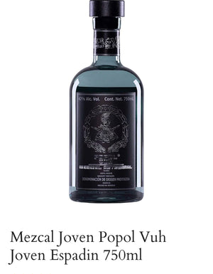 Popol Uuh Joven Espadin Mezcal
