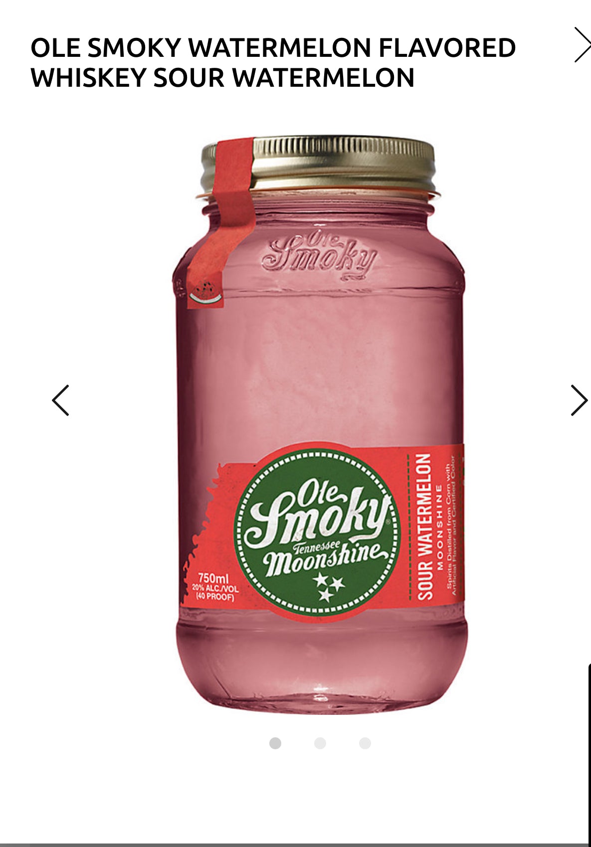 Ole Smoky Sour Watermelon Moonshine 40