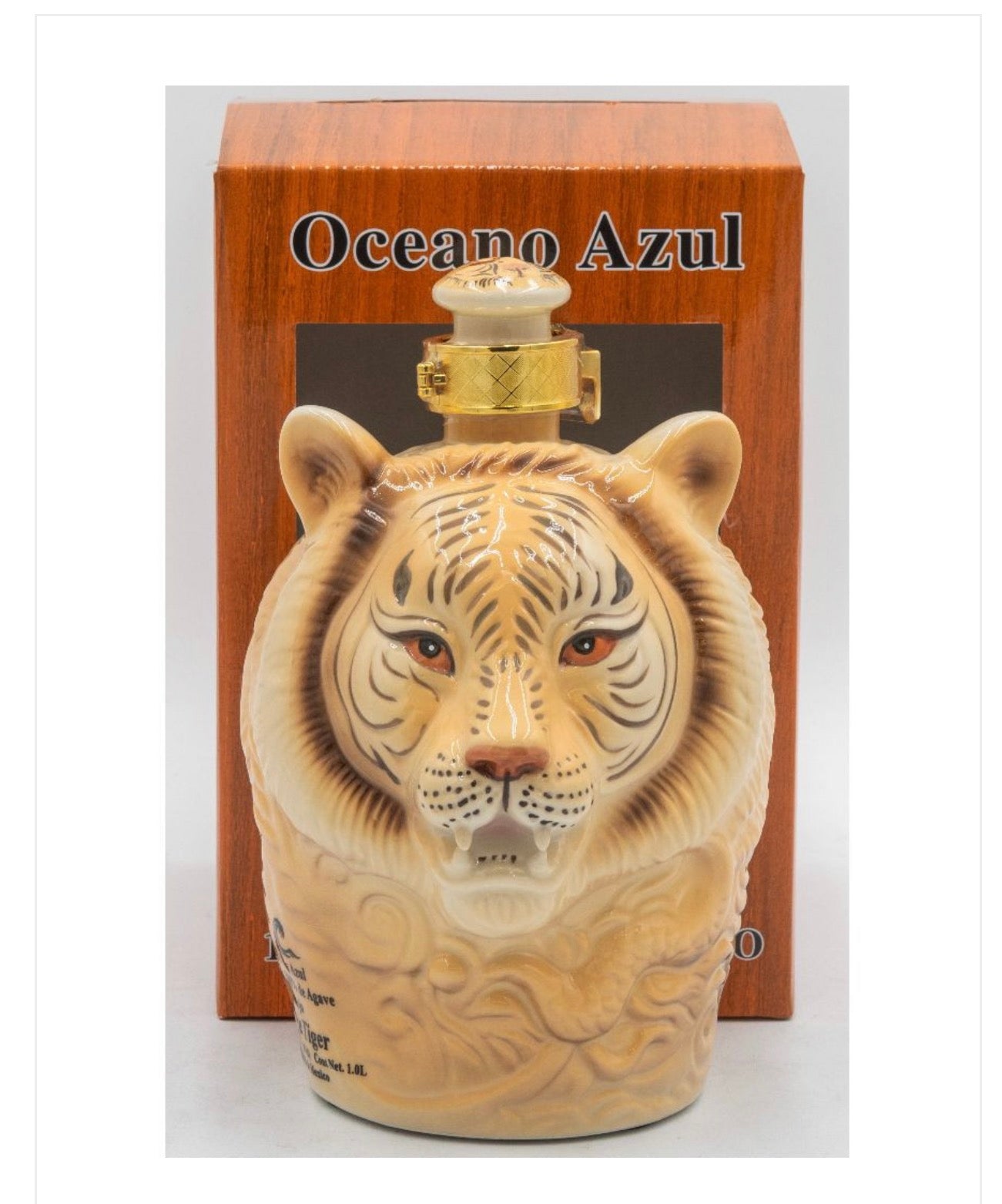 Oceano Azul White Tiger Anejo Tequila Ceramic 1L