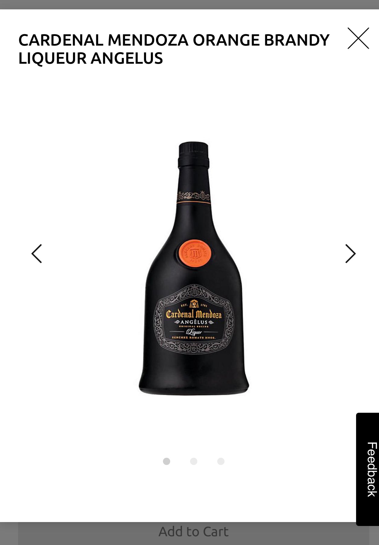 Cardenal Mendoza Angelus Liqueur Original Recipe 80