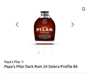 Papa's Pilar Dark Rum 24 Solera Profile 86