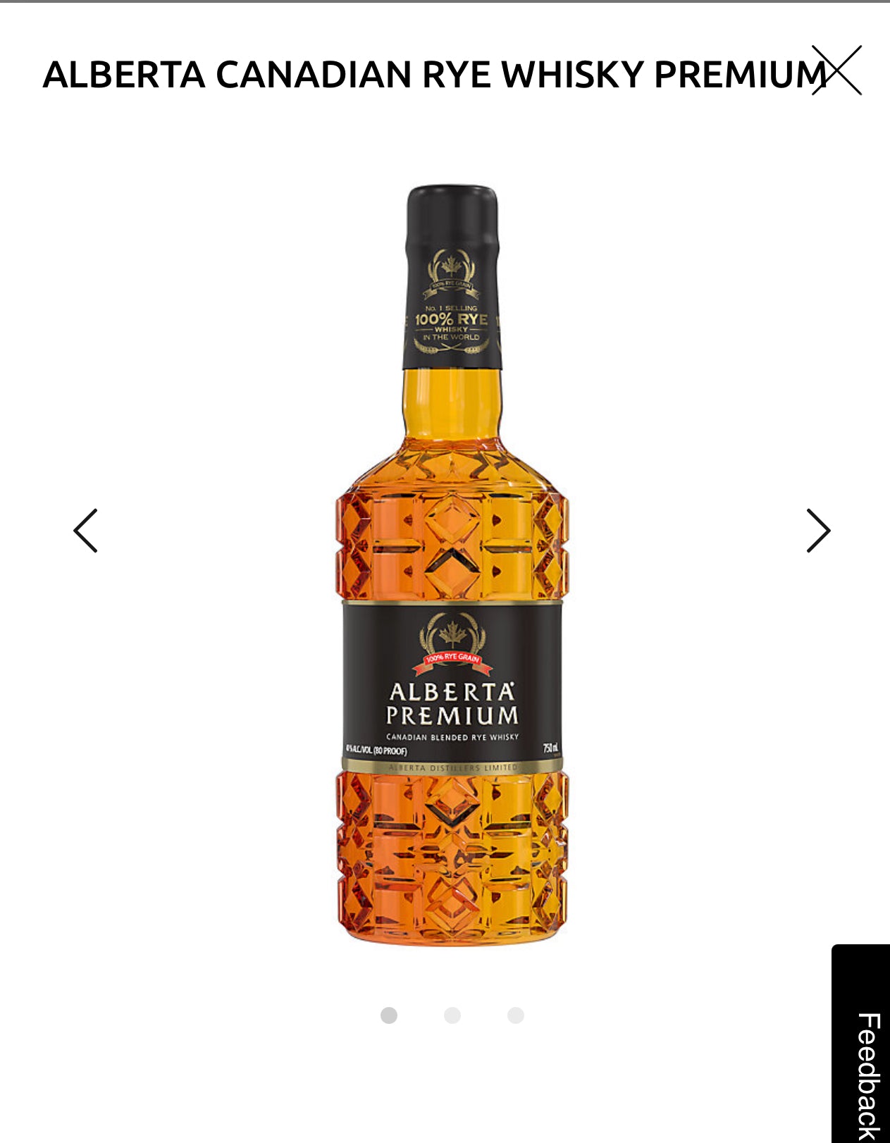 Alberta Canadian Rye Whisky Premium 80
