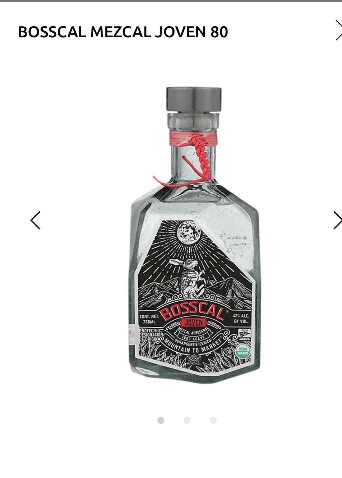 Bosscal Mezcal Joven 84