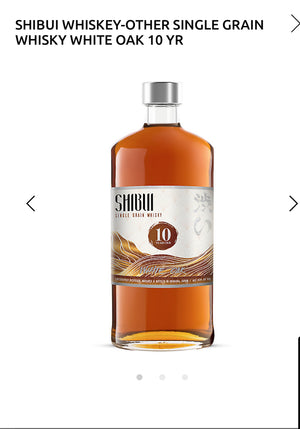 Shibui Single Grain Whisky White Oak 10 Yr 86