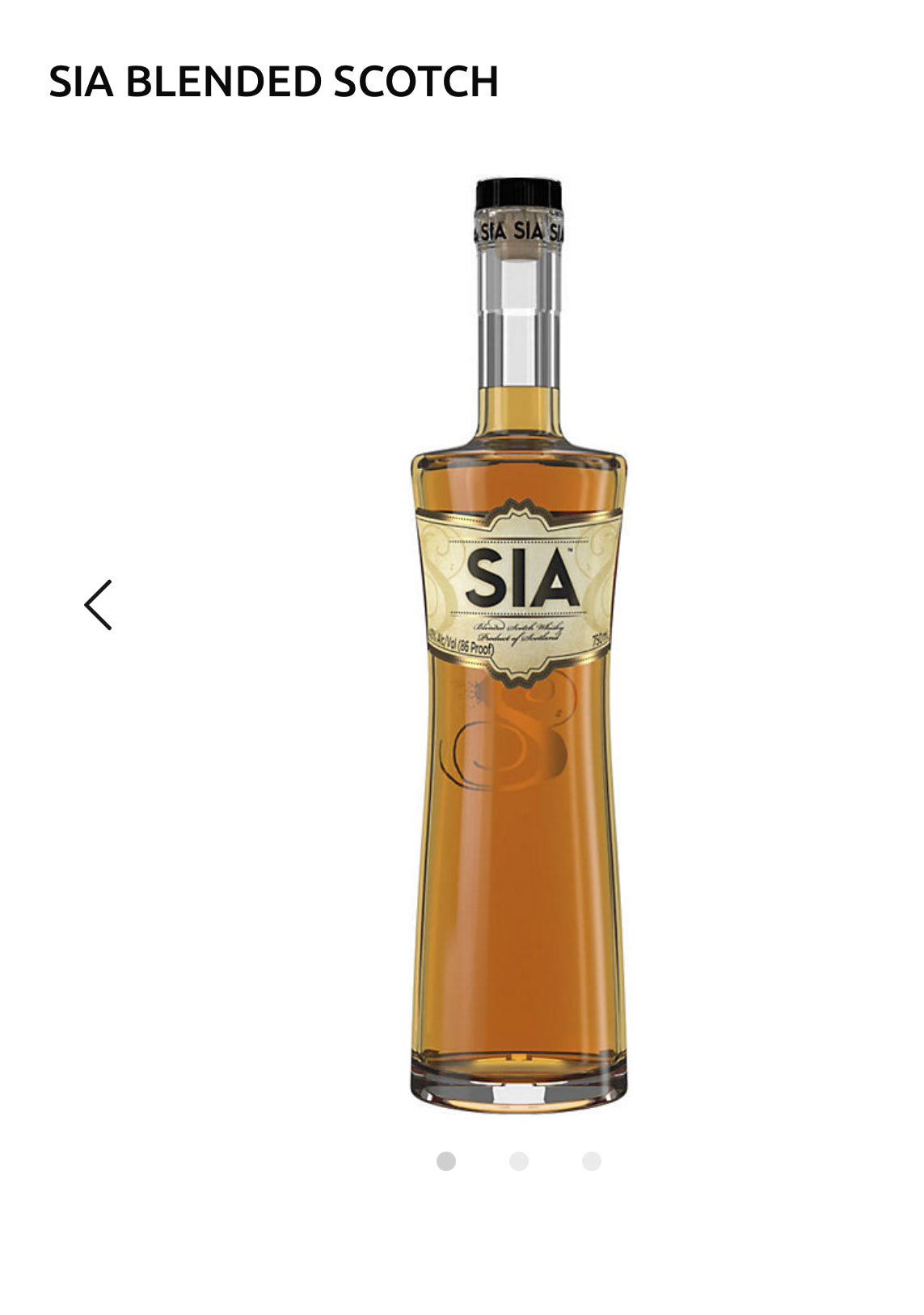 Sia Blended Scotch 86