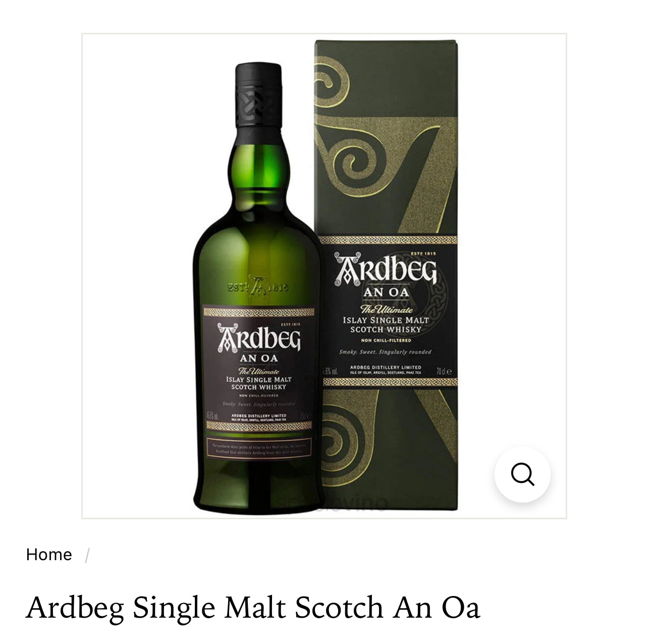 Ardbeg Single Malt Scotch An Oa 93.2 W/ Gift Box