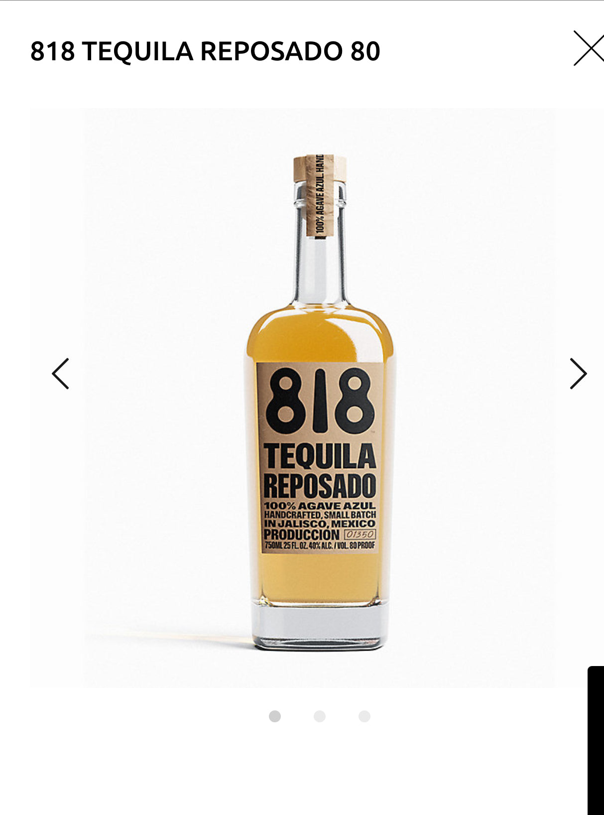 818 Tequila Reposado 80