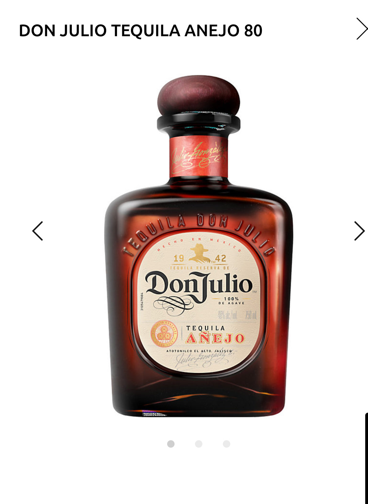 Don Julio Tequila Anejo 80