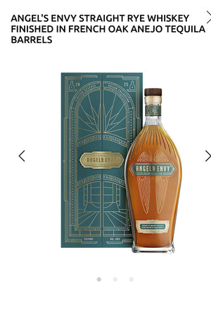 Angel's Envy Straight Rye Whiskey Finished In French Oak Anejo Tequila Barrels 104.2