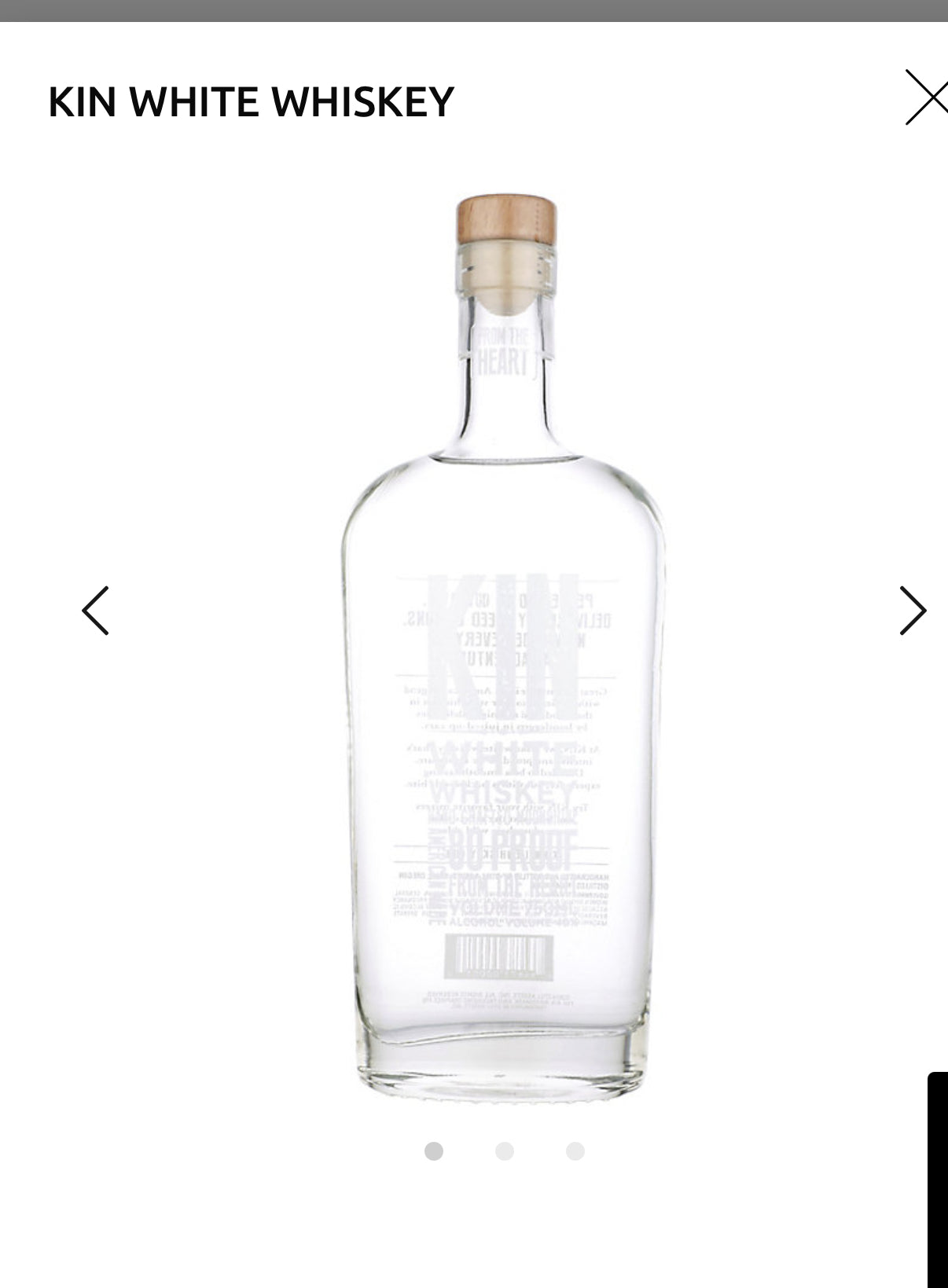 Kin White Whiskey 80