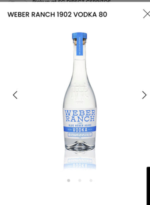 Weber Ranch 1902 Vodka 80