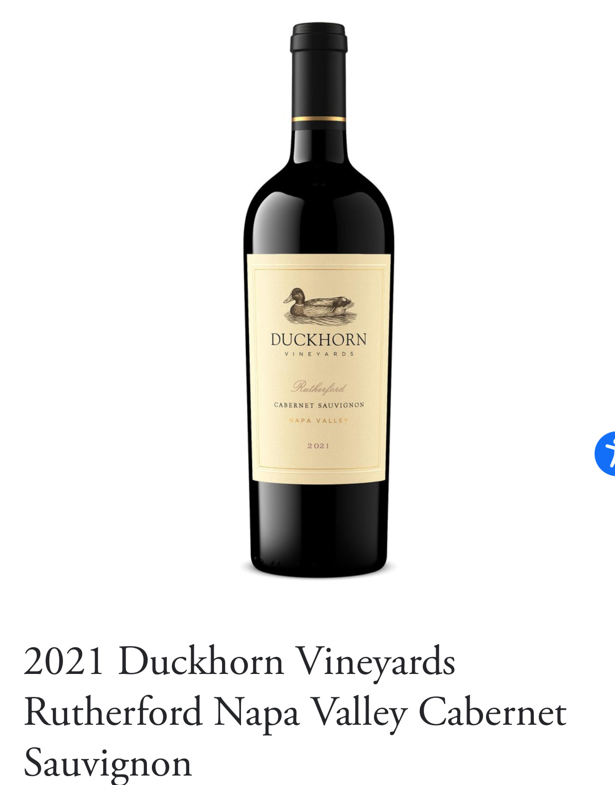 2021 Duckhorn Vineyards Rutherford Napa Valley Cabernet Sauvignon
