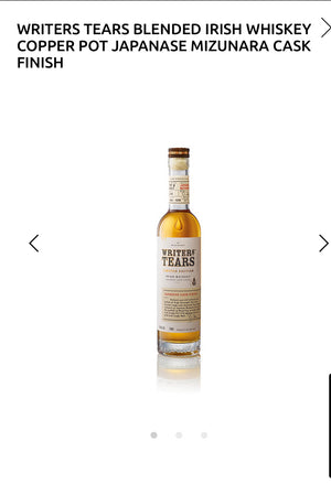 Writers Tears Blended Irish Whiskey Copper Pot Japanase Mizunara Cask Finish 110