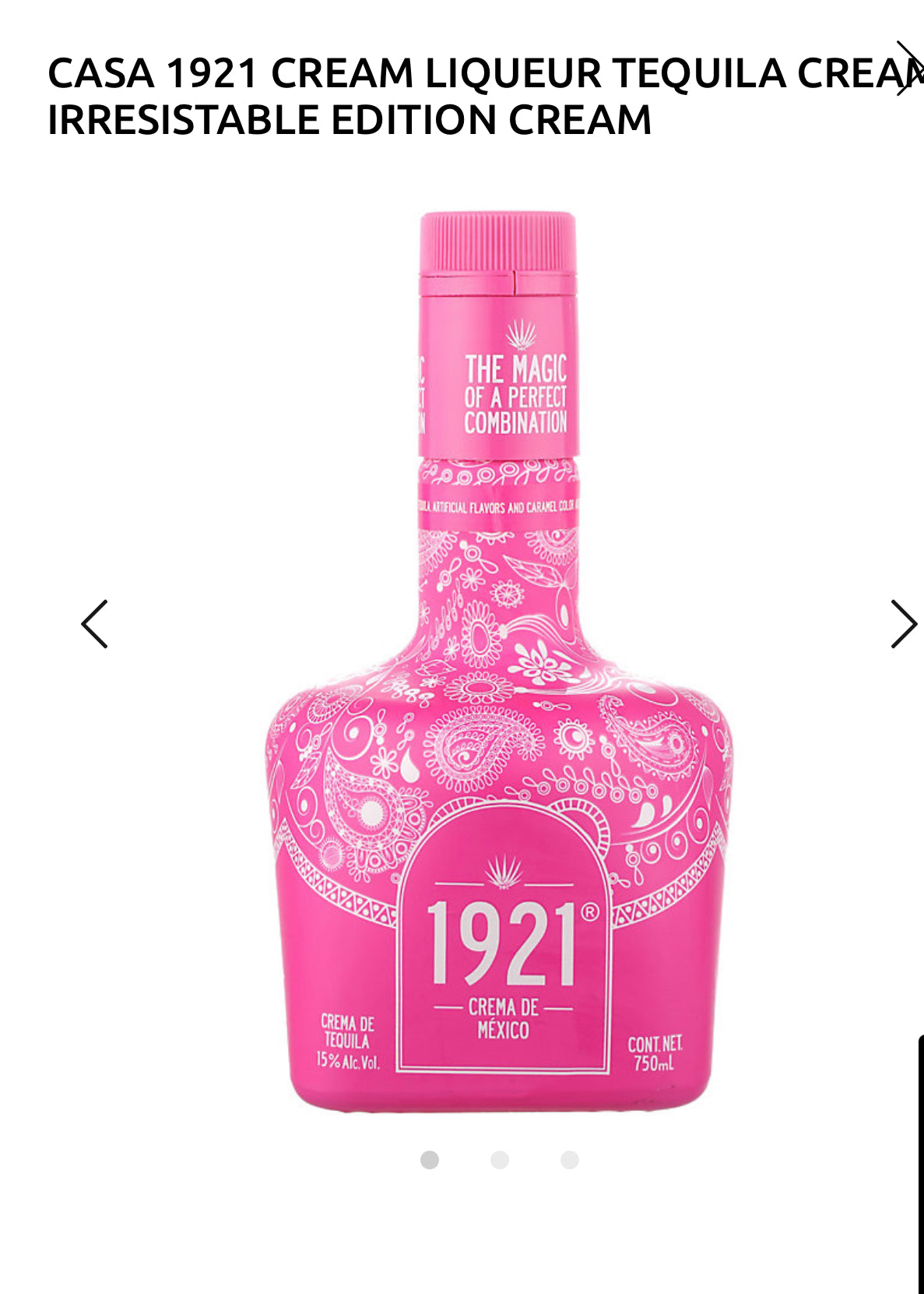 Casa 1921 Tequila Cream Liqueur Irresistable Edition 30
