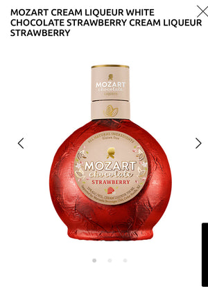 Mozart White Chocolate Strawberry Cream Liqueur 30