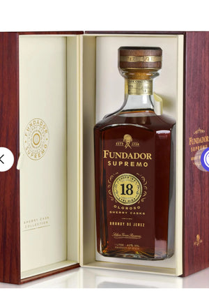 FUNDADOR BRANDY DE JEREZ SUPREMO OLOROSO SHERRY CASKS SOLERA GRAN RESERVA 18 YR
