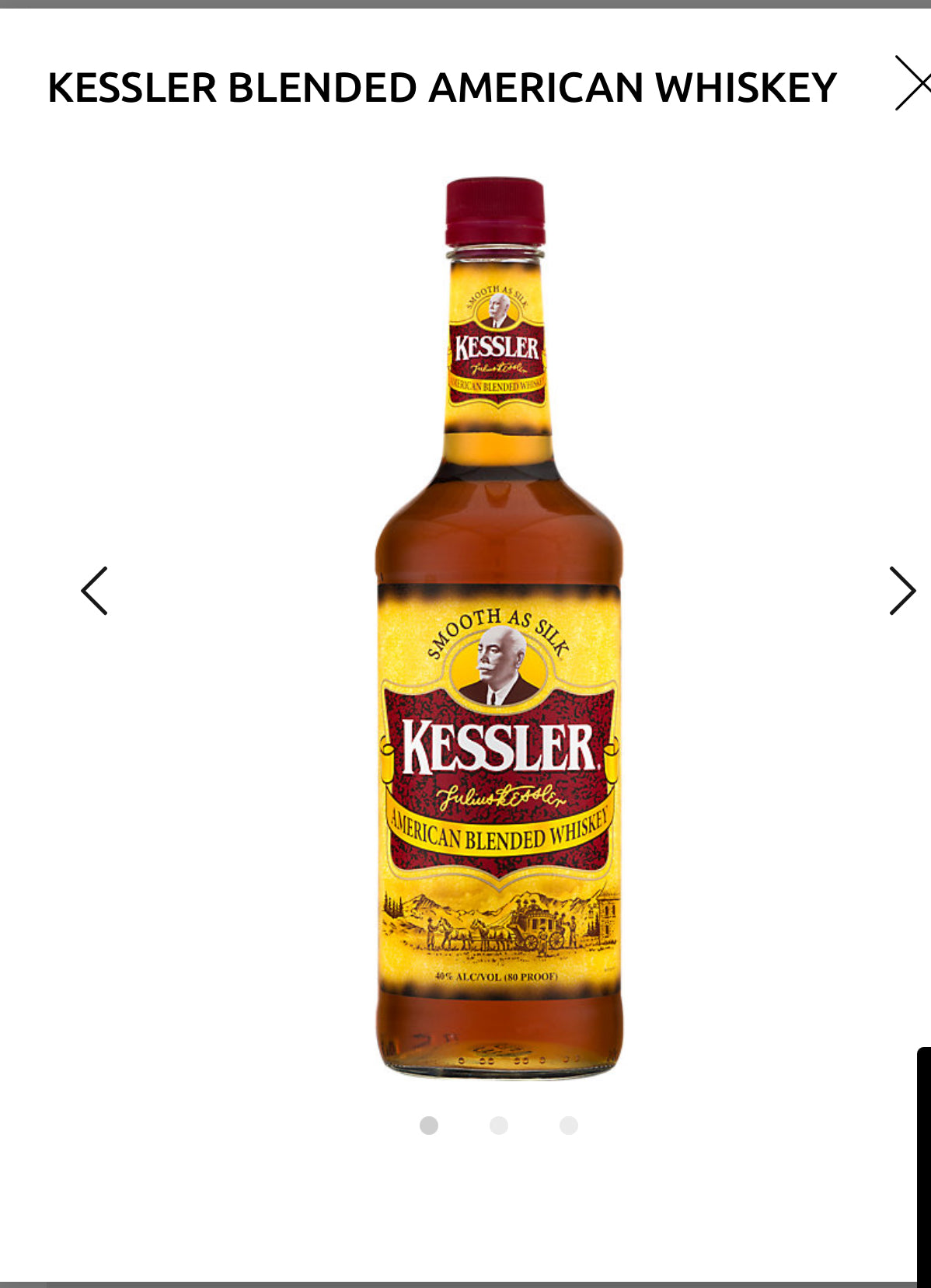 Kessler Blended American Whiskey 80