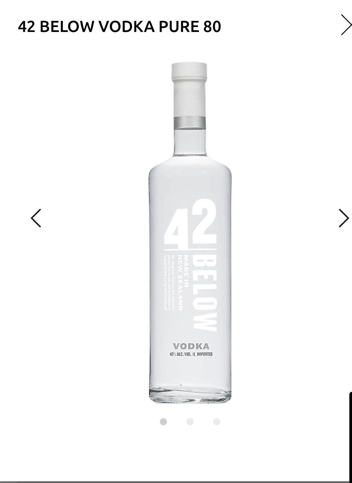 42 Below Vodka Pure 80 1L
