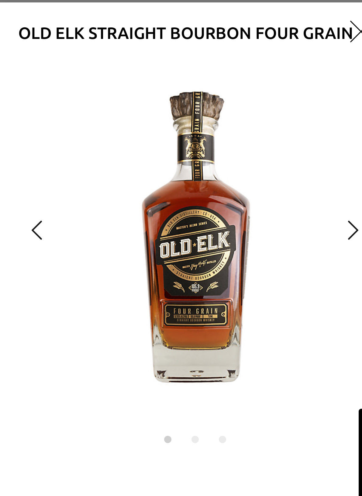Old Elk Straight Bourbon Four Grain 2022 105.9
