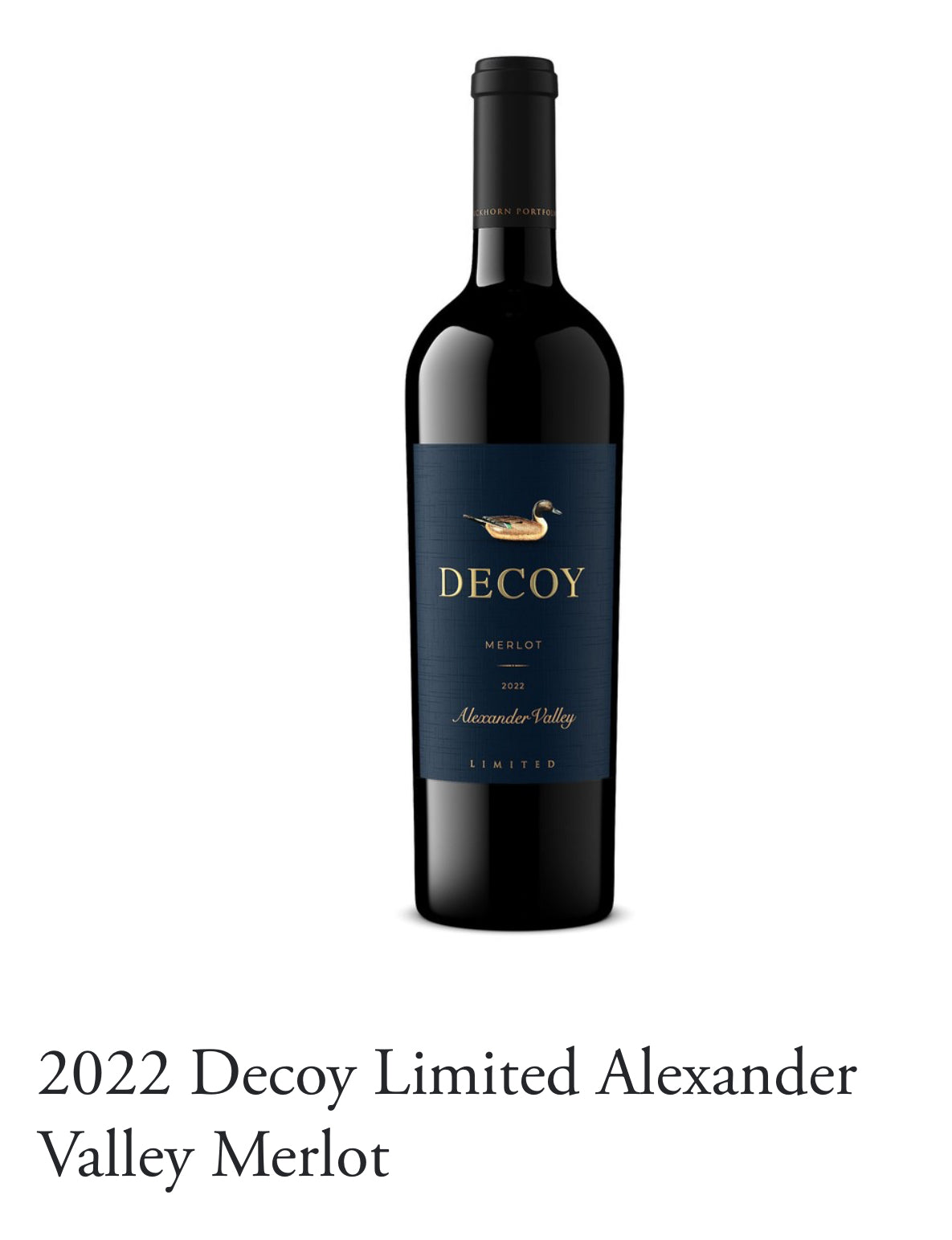 2022 Decoy Limited Alexander Valley Merlot