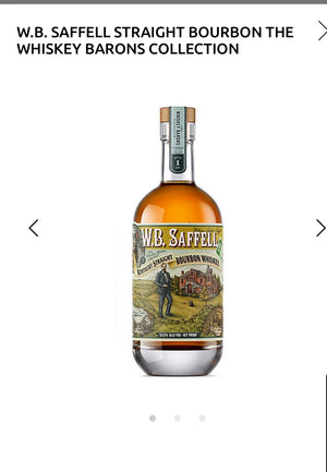 W.b. Saffell Straight Bourbon The Whiskey Barons Collection 107 375 ml